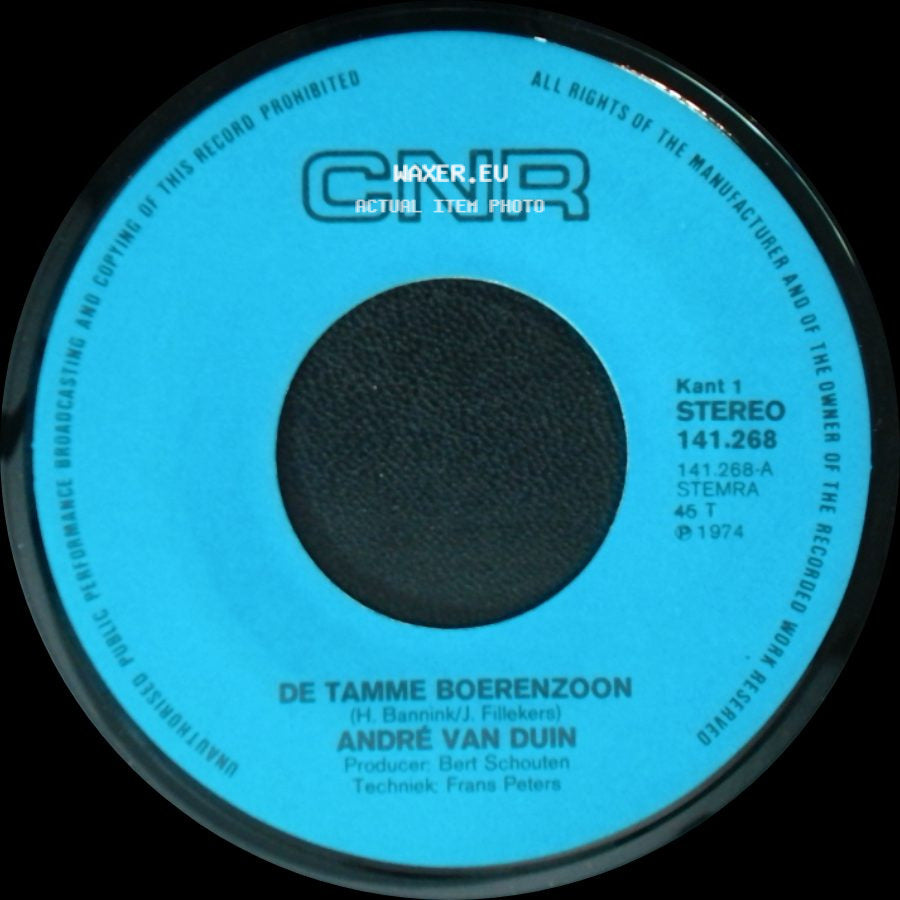 André Van Duin - Samen In Bad / De Tamme Boerenzoon side B