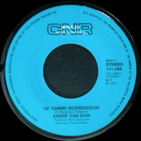 André Van Duin - Samen In Bad / De Tamme Boerenzoon side B