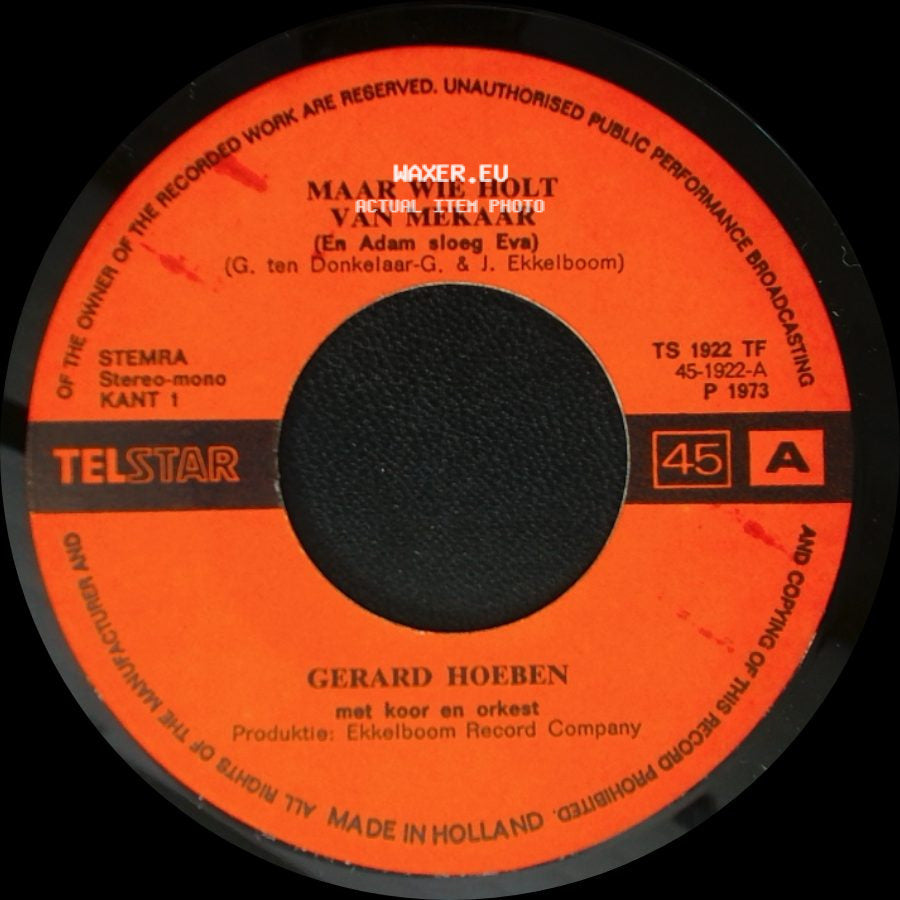 Gerard Hoeben - Laat Em Eens Zien / Maar Wie Holt Van Mekaar side B