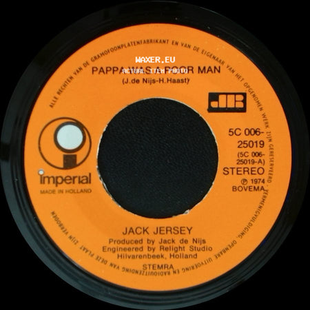 Jack Jersey - No Regrets / Pappa Was A Poor Man side B