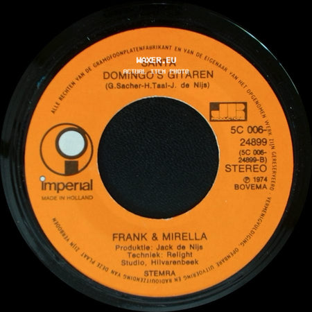 Frank & Mirella - Niemand Anders / Santa Domingo's Gitaren side B