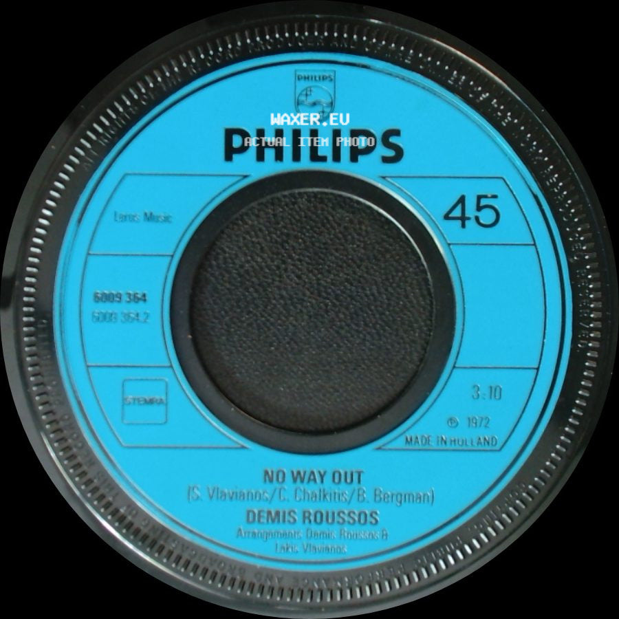 Demis Roussos - Goodbye, My Love, Goodbye / No Way Out side B