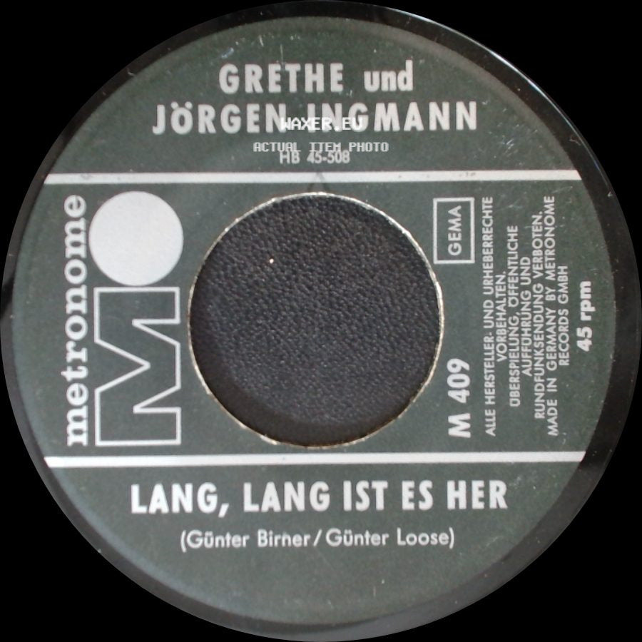 Grethe Und Jörgen Ingmann - Lang, Lang Ist Es Her / Liebe, Die Nie Vergeht side A