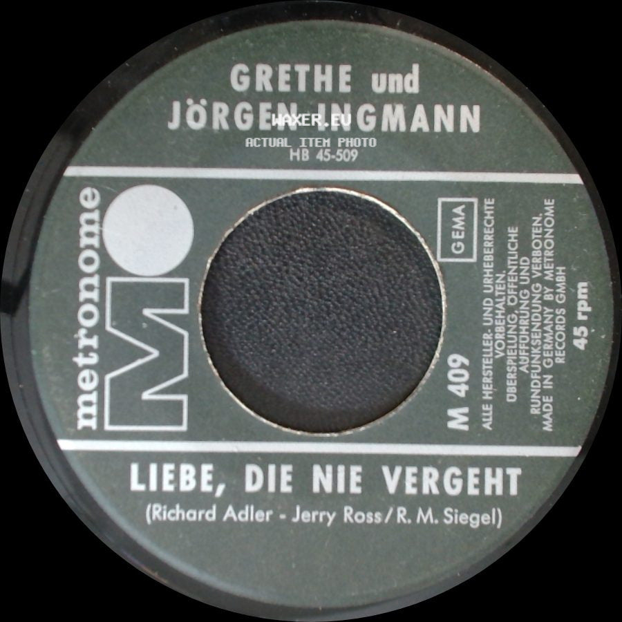 Grethe Und Jörgen Ingmann - Lang, Lang Ist Es Her / Liebe, Die Nie Vergeht side B