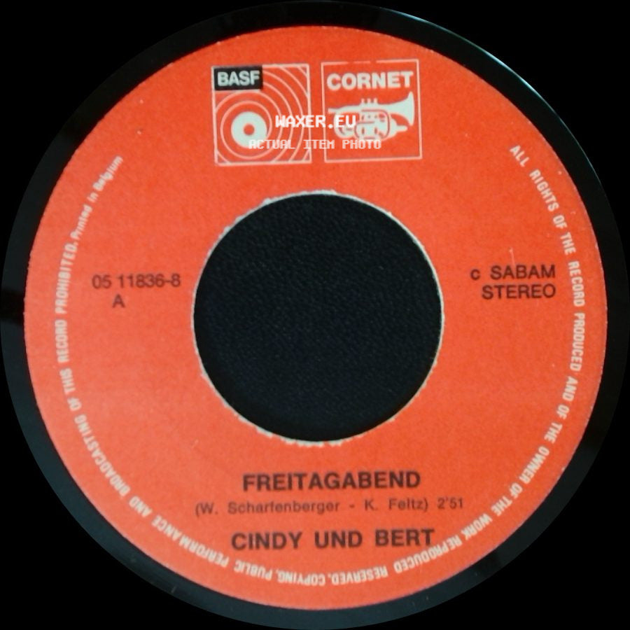 Cindy Und Bert - Hallo Herr Nachbar / Freitagabend side B