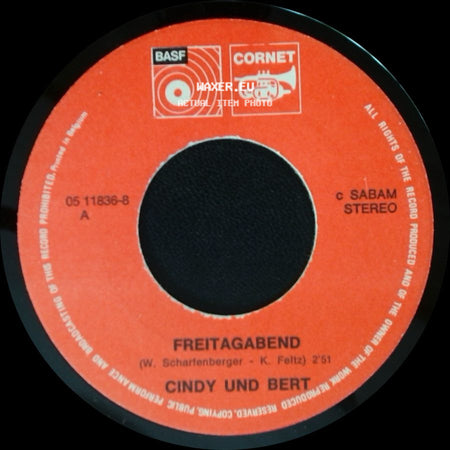 Cindy Und Bert - Hallo Herr Nachbar / Freitagabend side B