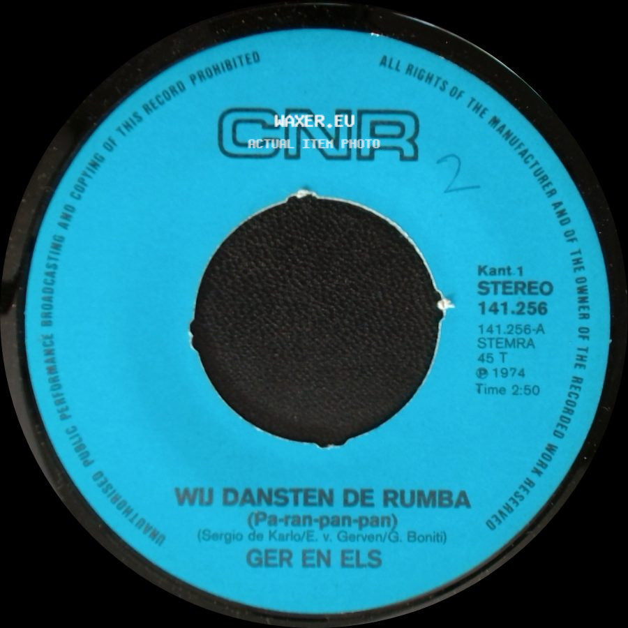 Ger En Els - Wij Dansten De Rumba (Pa-Ran-Pan-Pan) / De Zon Schijnt Op Al Onze Wegen side A