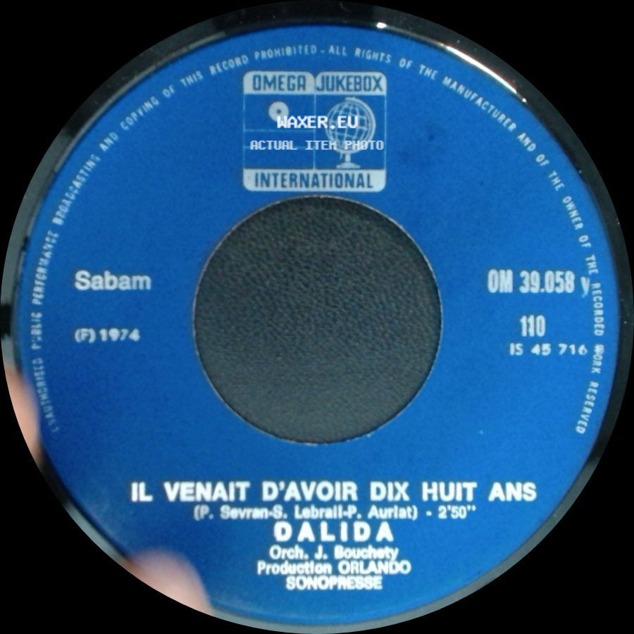 Dalida - Gigi L'amoroso « Gigi L'amour » / Il Venait D'avoir Dix Huit Ans side B