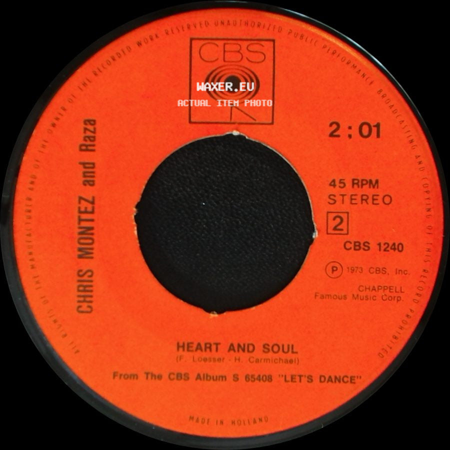 Chris Montez And Raza - Heart And Soul / Ay No Digas side A