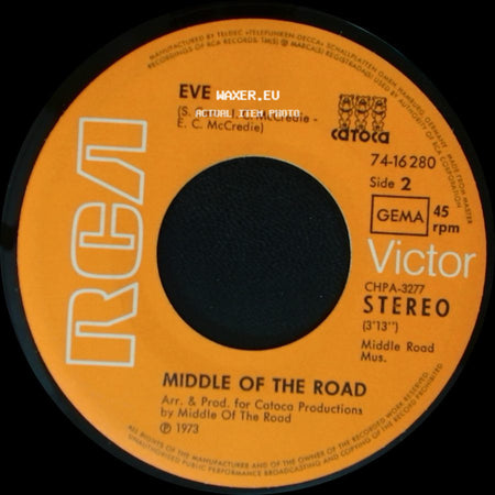 Middle Of The Road - Yellow Boomerang / Eve side B