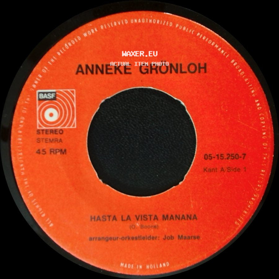 Anneke Grönloh - Hasta La Vista Manana / Talisman side A