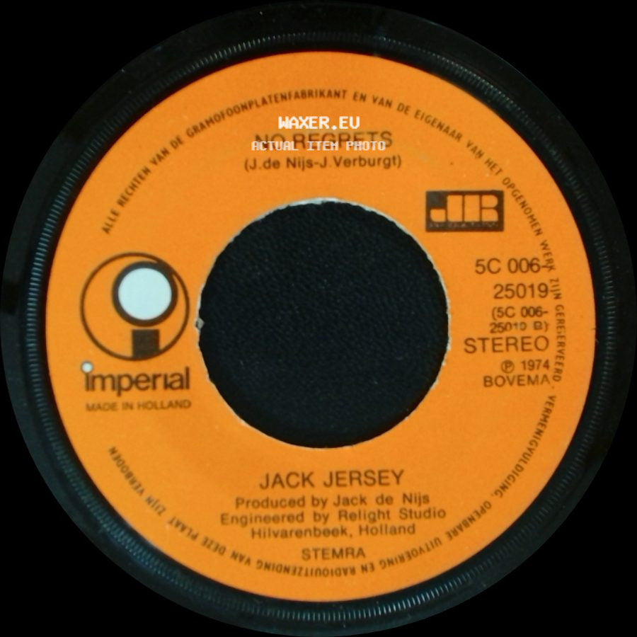 Jack Jersey - No Regrets / Pappa Was A Poor Man side A