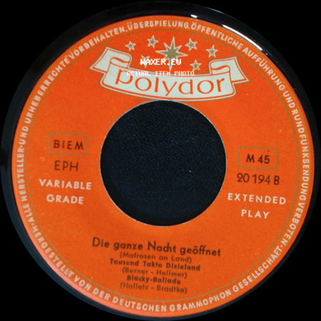 Unknown Artist - Die Ganze Nacht Geöffnet / Die Ganze Nacht Geöffnet side B