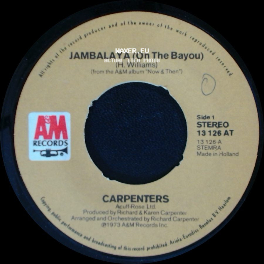 Carpenters - Jambalaya (On The Bayou) / Mr. Guder side A