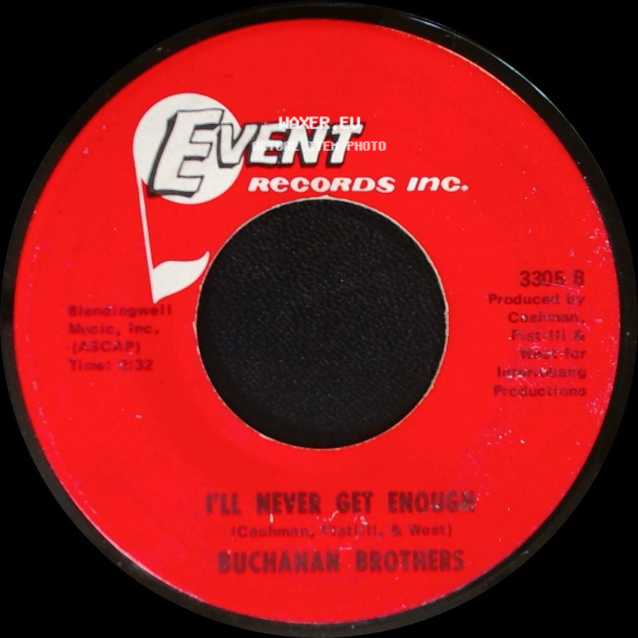 Buchanan Brothers / Buck Ram Brothers - I'll Never Get Enough / Son Of A Lovin' Man side A