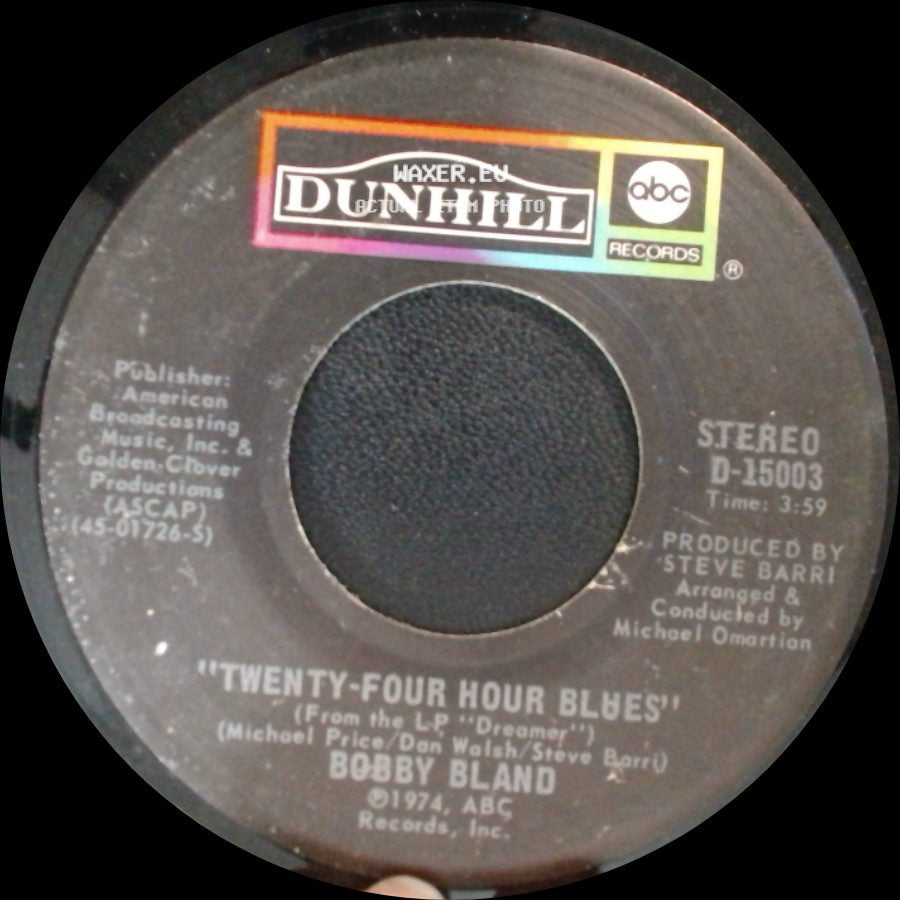 Bobby Bland - Ain't No Love In The Heart Of The City / Twenty-Four Hour Blues side B