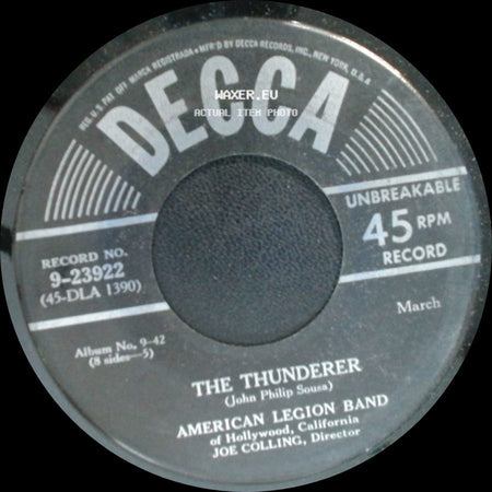 American Legion Band - High School Cadet / The Thunderer side B
