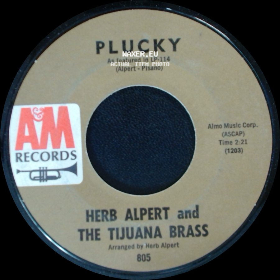 Herb Alpert And The Tijuana Brass - Plucky / The Work Song side A
