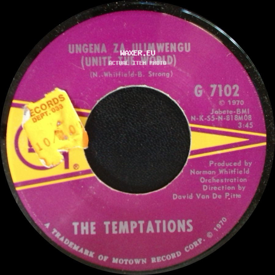 The Temptations - Ungena Za Ulimwengu (Unite The World) / Hum Along And Dance side A