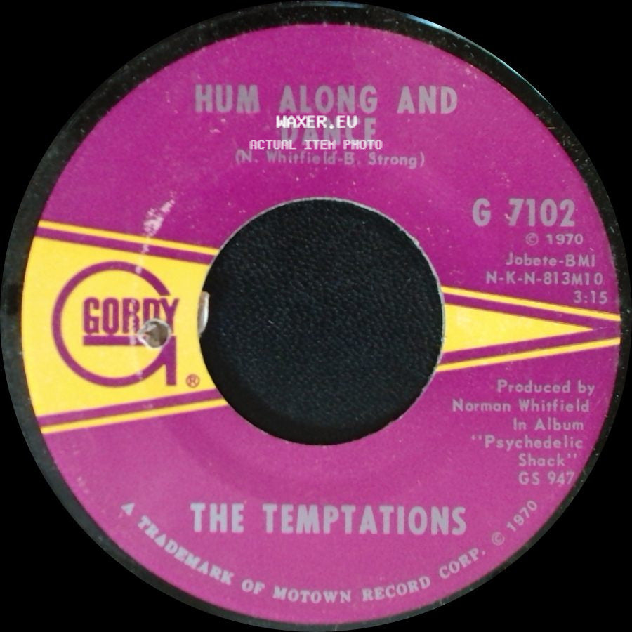 The Temptations - Ungena Za Ulimwengu (Unite The World) / Hum Along And Dance side B