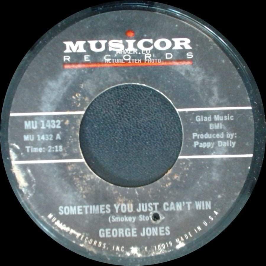 George Jones - Brothers Of A Bottle / Sometimes You Just Can't Win side B