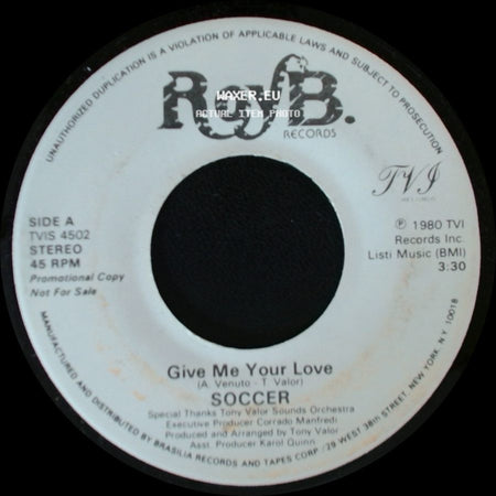 Soccer - Give Me Your Love / Dancin' Game side A