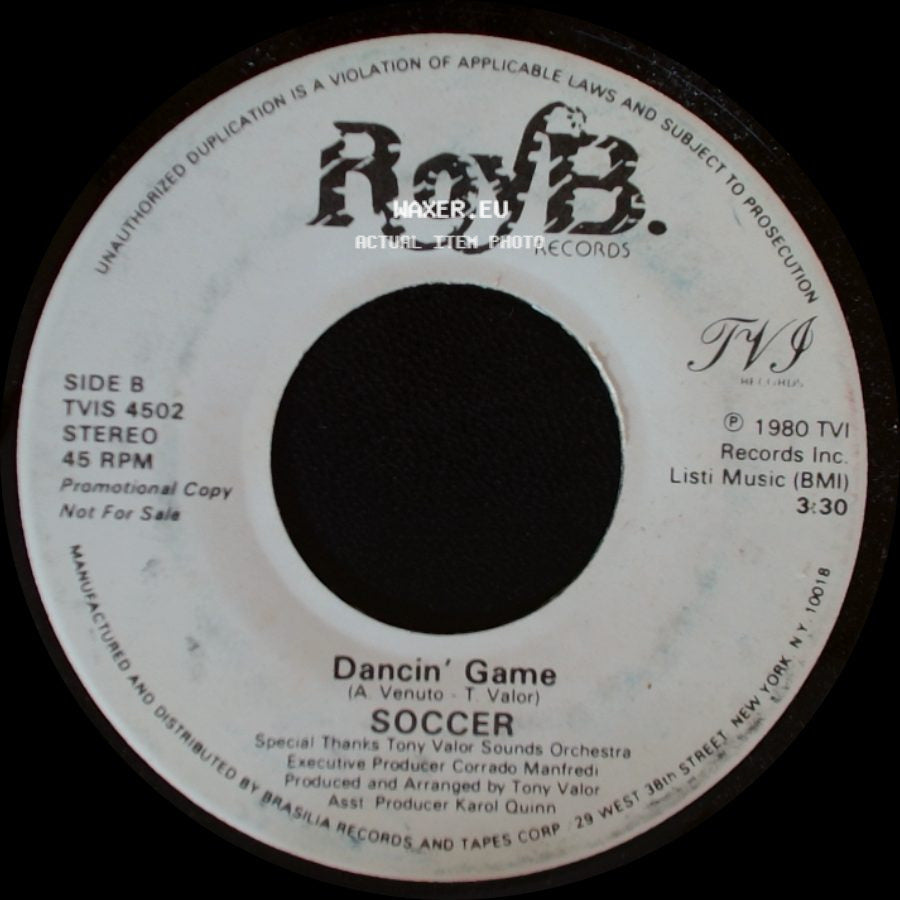 Soccer - Give Me Your Love / Dancin' Game side B