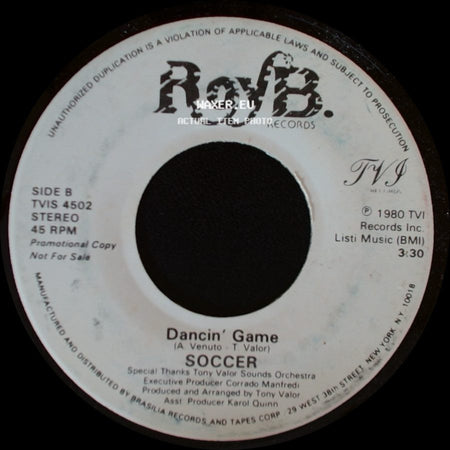 Soccer - Give Me Your Love / Dancin' Game side B