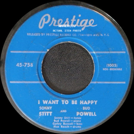 Sonny Stitt And Bud Powell - Strike Up The Band / I Want To Be Happy side B