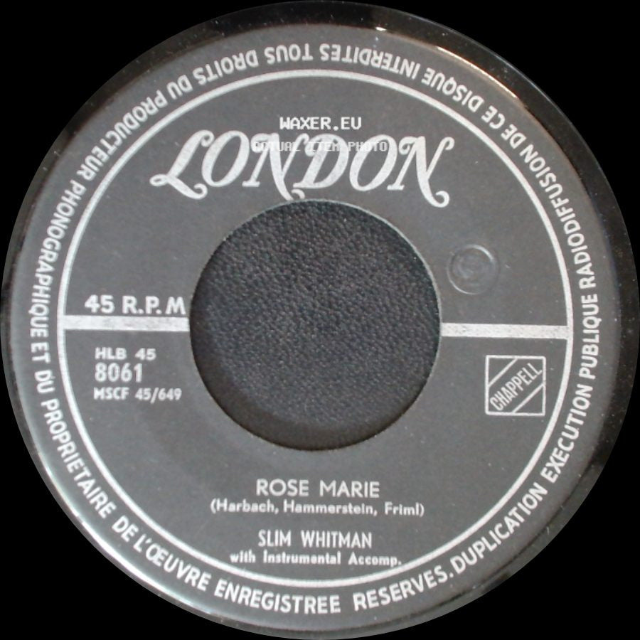 Slim Whitman - Rose Marie / We Stood At The Altar side A