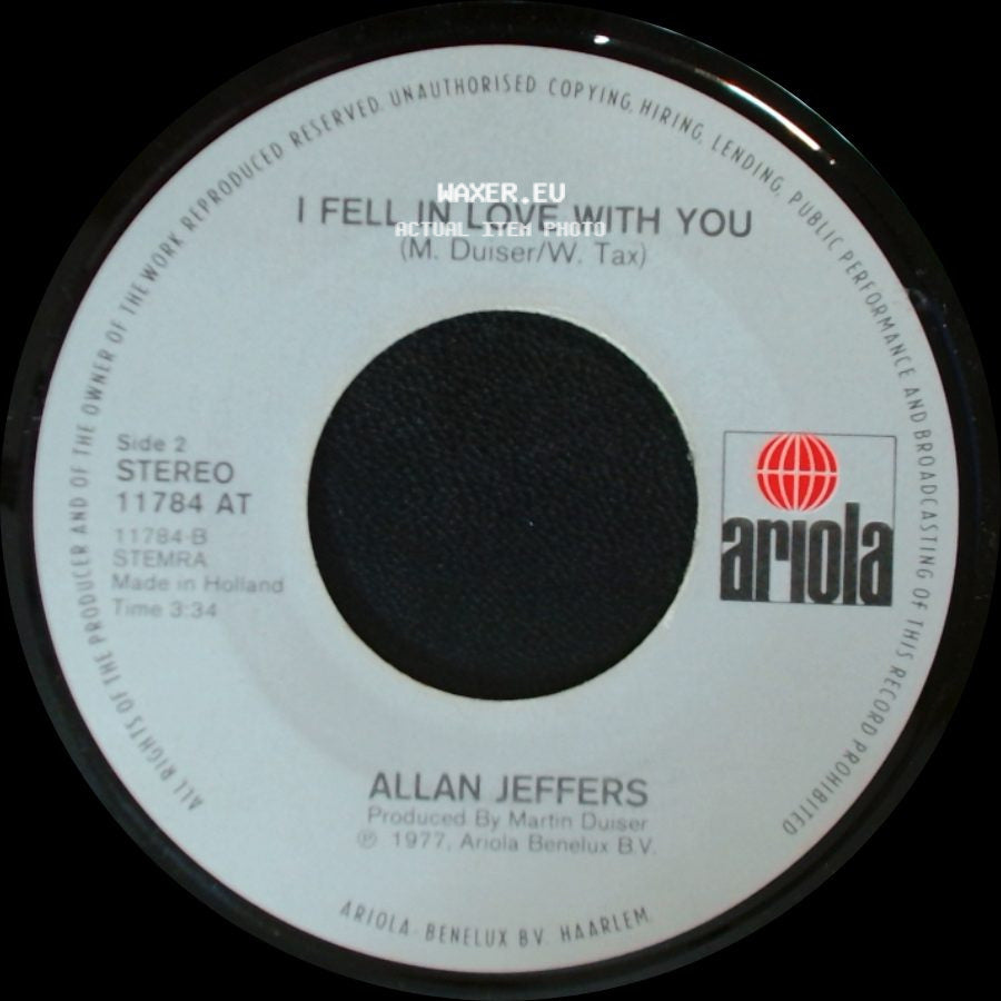 Allan Jeffers - Stop Still / I Fell In Love With You side B