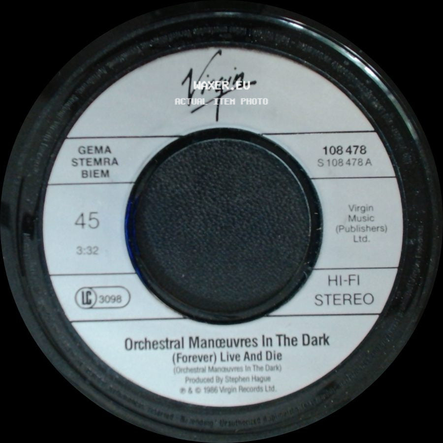 Orchestral Manoeuvres In The Dark - This Town / (Forever) Live And Die side B