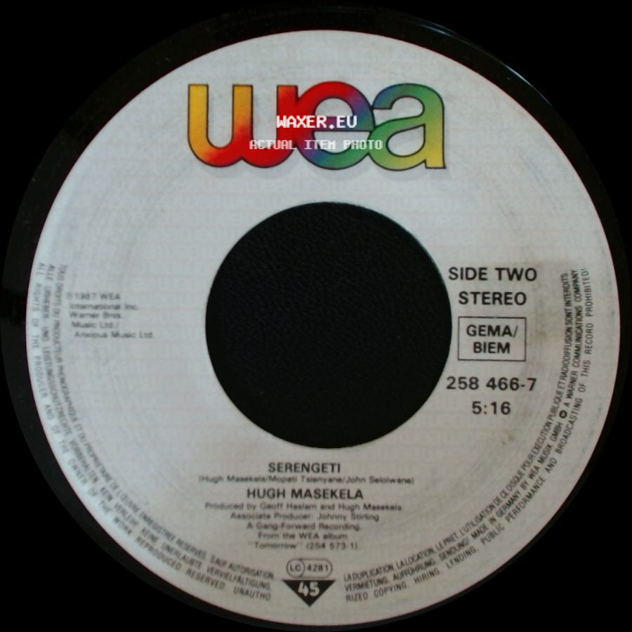 Little Richard / Hugh Masekela - Somebody's Comin' / Serengeti side B