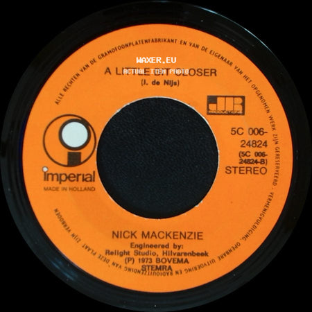 Nick Mackenzie - A Little Bit Closer / One Is One side A
