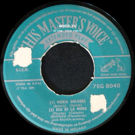 Semprini - Maria Dolores / Esa Es La Mona / (1) La Compresa (2) Malaguena side A