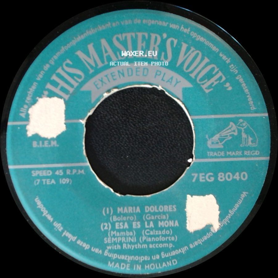 Semprini - Maria Dolores / Esa Es La Mona / (1) La Compresa (2) Malaguena side A