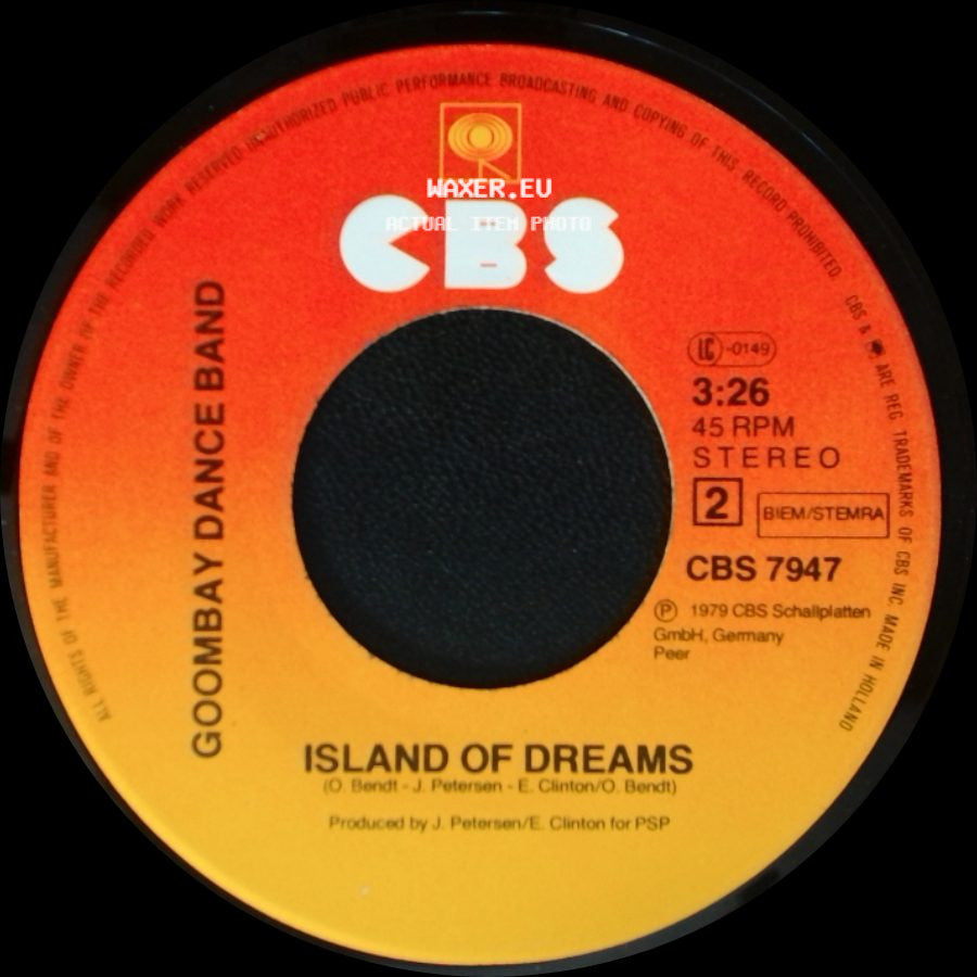 Goombay Dance Band - Sun Of Jamaica / Island Of Dreams side B