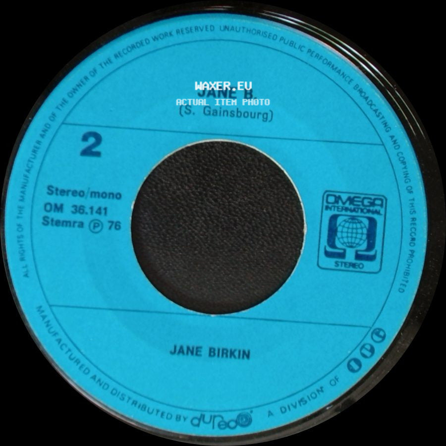 Jane Birkin / Jane Birkin Avec Serge Gainsbourg - Jane B. / Je T'aime Moi Non Plus side A