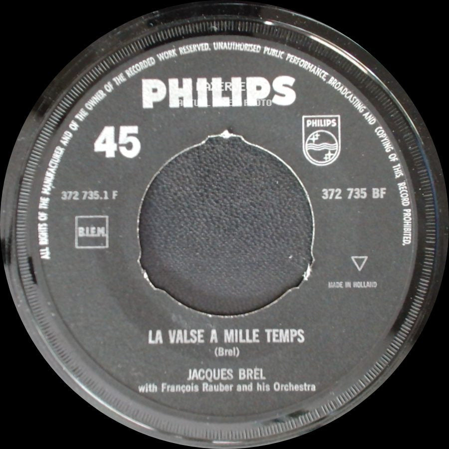 Jacques Brel - La Valse A Mille Temps / Ne Me Quitte Pas side A