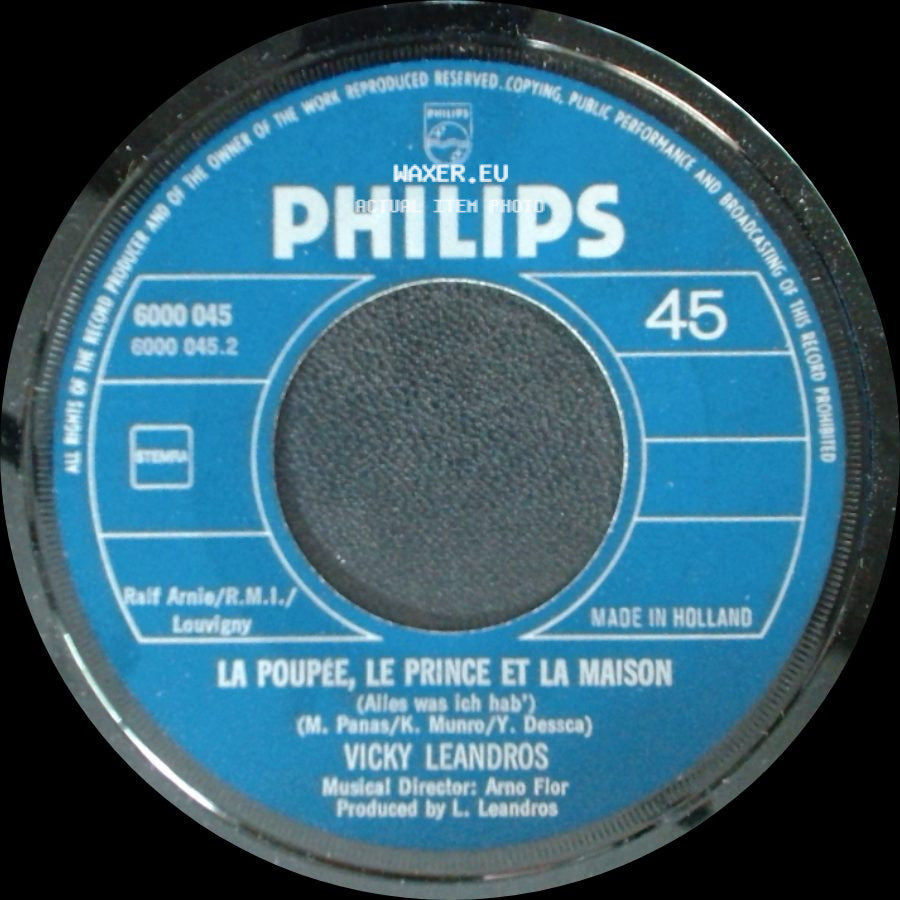 Vicky Leandros - La Poupée, Le Prince Et La Maison / Après Toi side A