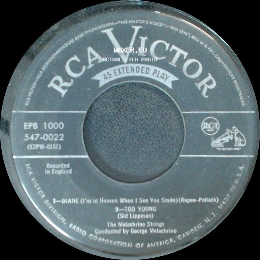 The Melachrino Strings - Diane (I'm In Heaven When I See You Smile) / Too Young / 1 - September Song / 2 - Clopin Clopant side A