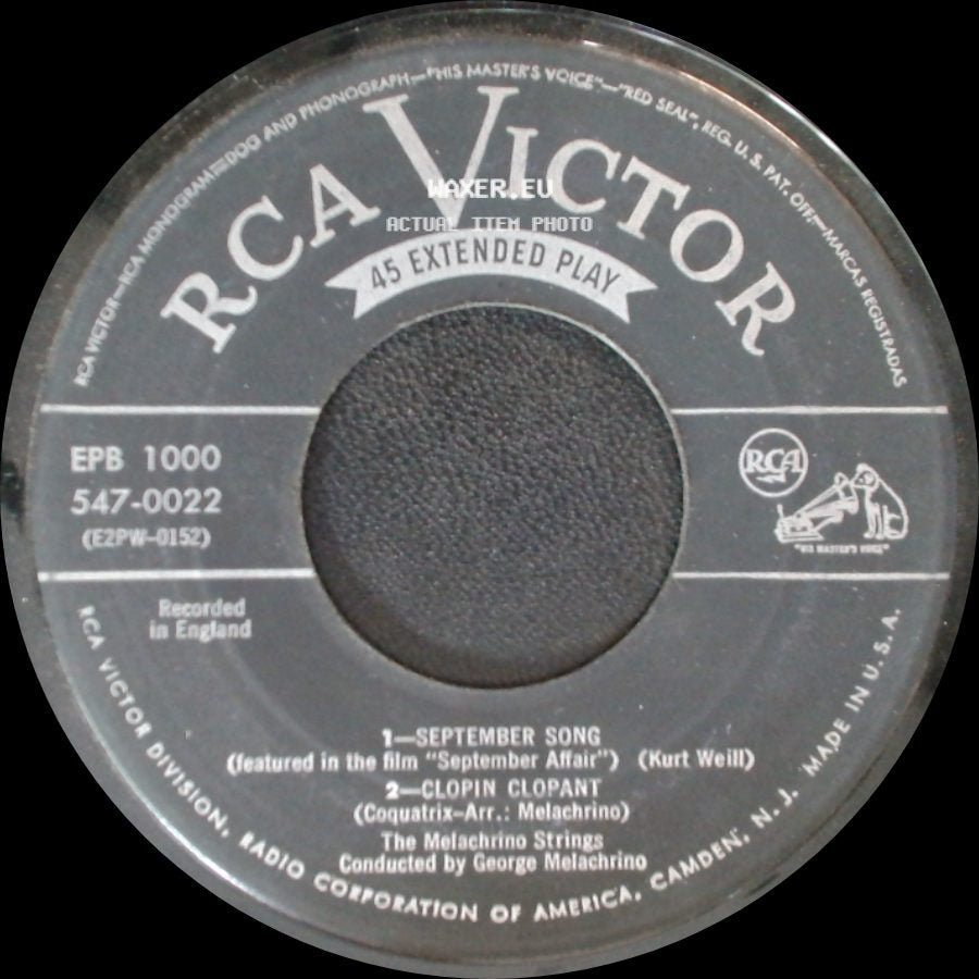 Unknown Artist - 1 - September Song 2 - Clopin Clopant / Unknown Title B side A