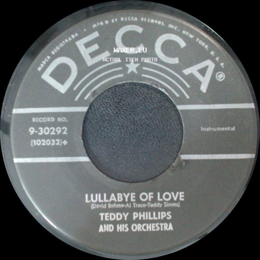 Teddy Phillips And His Orchestra - Thankful / Lullabye Of Love side B
