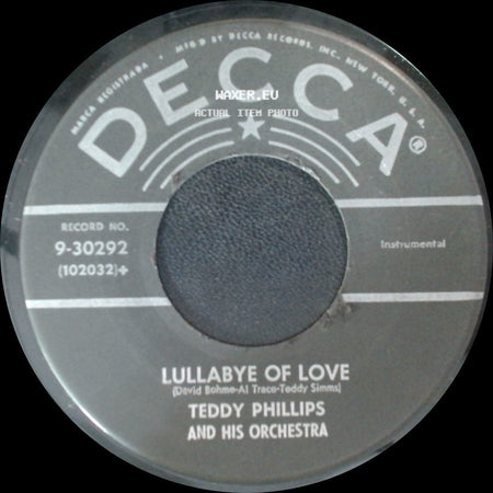 Teddy Phillips And His Orchestra - Thankful / Lullabye Of Love side B
