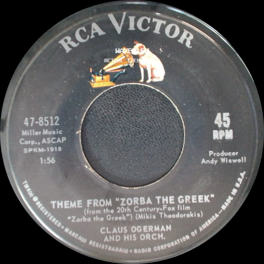 Claus Ogerman And His Orch. - Theme From "Zorba The Greek" / La Bostella (Viens Danser La Bostella) side A