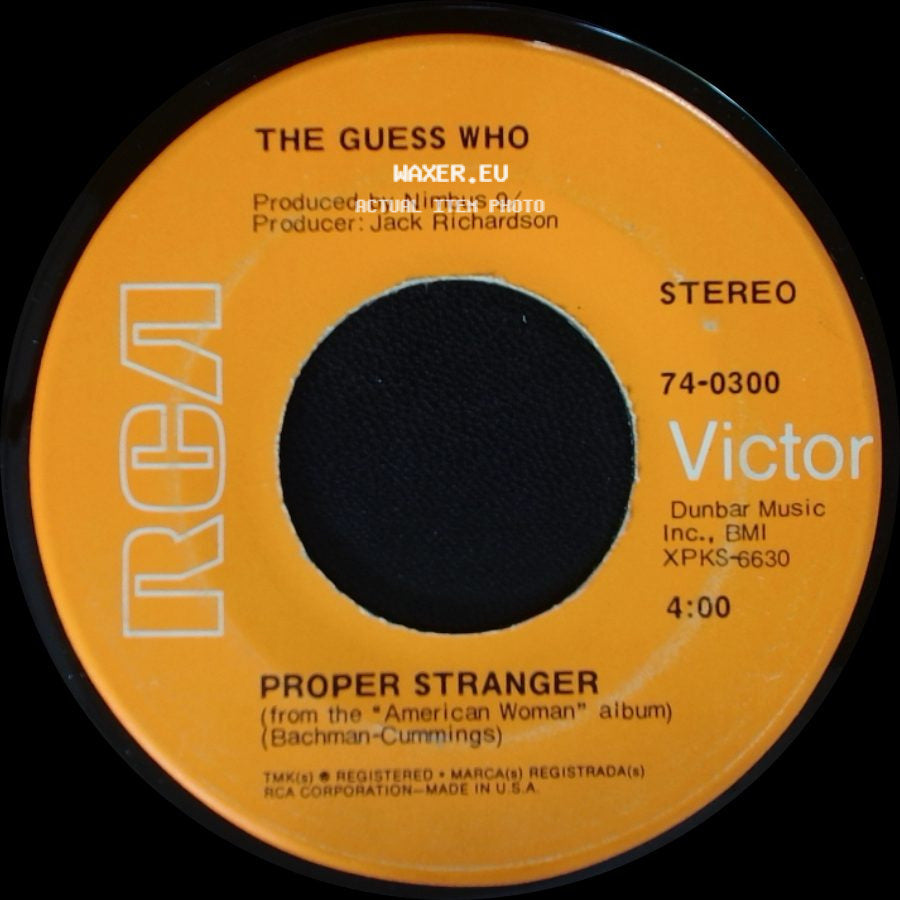 The Guess Who - No Time / Proper Stranger side B