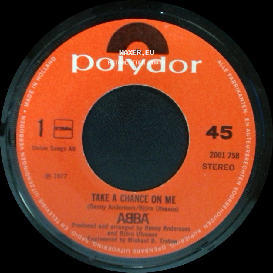 Abba - I'm A Marionette / Take A Chance On Me side B
