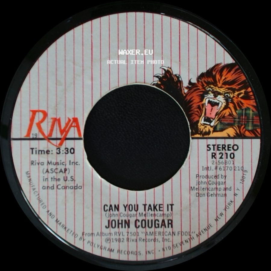 John Cougar - Jack & Diane / Can You Take It side B