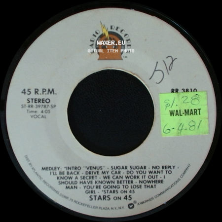 Stars On 45 - Stars On 45 / Medley: "Intro" "Venus" Sugar Sugar - No Reply - I'll Be Back - Drive My Car - Do You Want To Know A Secret - We Can Work It Out - I Should Have Known Better - Nowhere Man - You're Going To Lose That Girl - "Stars On 45" side B