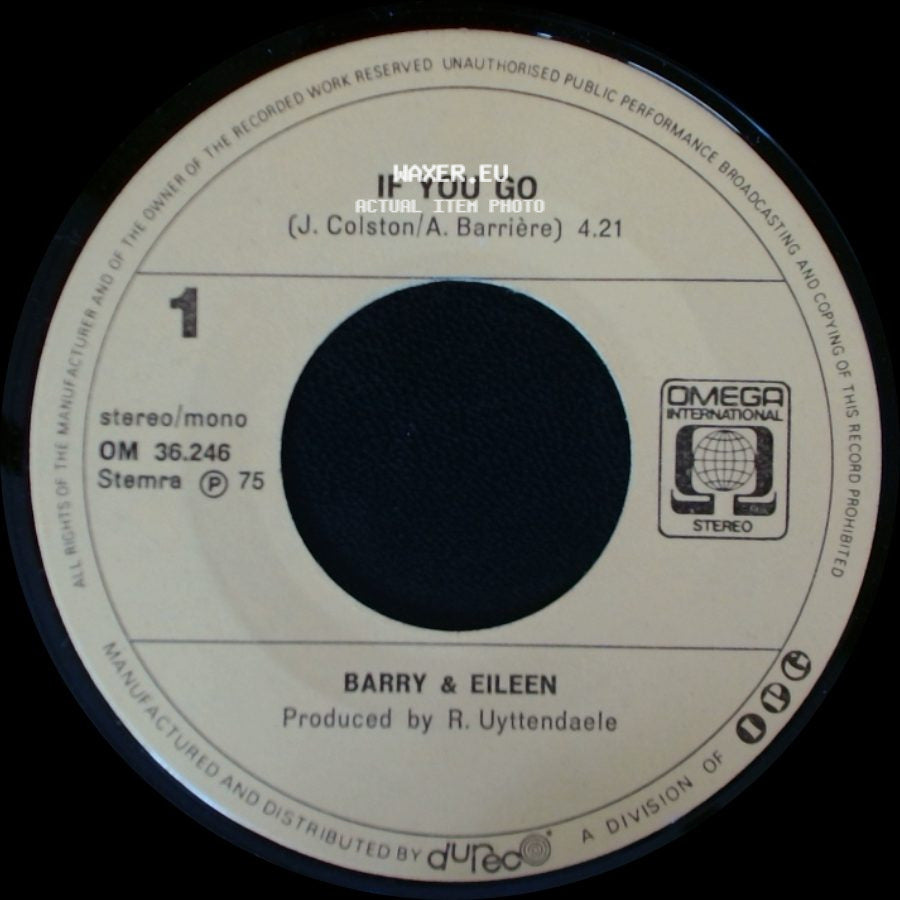 Barry & Eileen - If You Go / Mama, Don't Leave Me side A